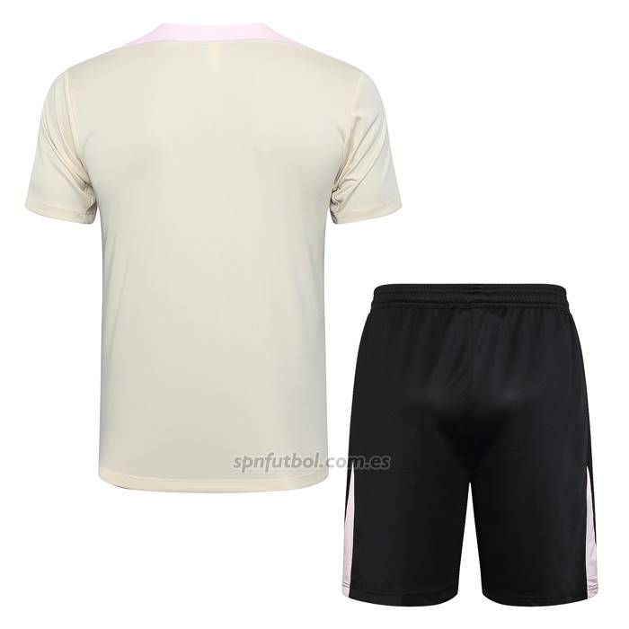 Chandal del Paris Saint-Germain Jordan Manga Corta 2024-2025 Amarillo - Pantalon Corto
